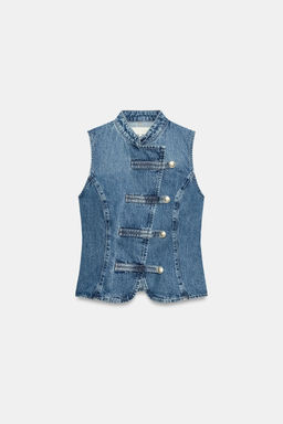 TOP Z1975 DENIM ALAMARES / Azul medio - Zara фото 5