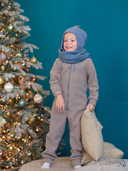 Шапка весенняя/осенняя вязаная (Деним) ОРЕО - Jumbi фото 5