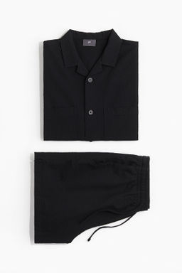 Camisa y pantal?n corto de pijama en sirsaca