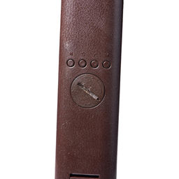 TLD-551 Brown/LED/450Lm/3000-6000K/Dimmer/USB Светильник настольный c часами, календарем, термометром, 9W. Сенсорный выключатель. Коричневый (стилизован под кожу). TM Uniel.