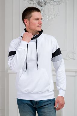 Толстовка мужская из футера Оскар белый макс - Амадэль фото 8
