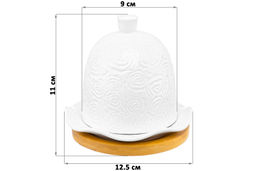 Подставка п/лимон 12,5*12,5*11 см Розы на дер. подставке - Elan gallery фото 2