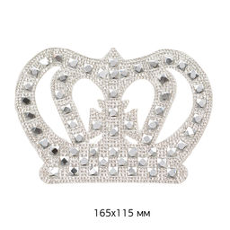 Термоаппликация со стразами Корона арт.TBY.CROWN.1 165х115мм