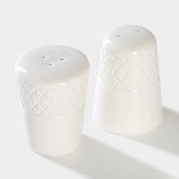 Набор для специй Magistro Argos, 2 предмета: солонка, перечница, 90 мл, 6×8 см, фарфор, белый