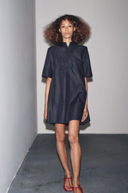 ZW COLLECTION DENIM MINI DRESS - Zara фото 16