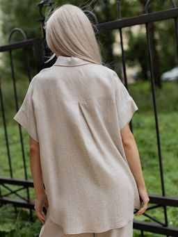 Рубашка лен 57%, вискоза 43% - Волтри фото 3