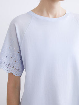 Bisiklet Yaka Ajurlu Bluz