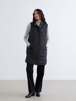 Dik Yaka Kapitone Kad?n ?i?me Yelek