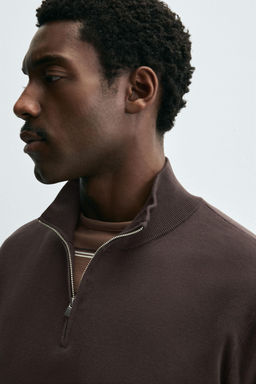 PURL KNIT ZIP-UP SWEATER - Zara фото 5