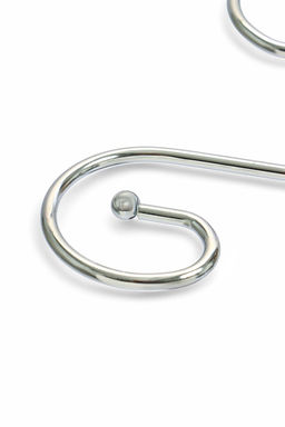 Подставка для бокалов, серебристая с коричневым основанием, на 6 бокалов