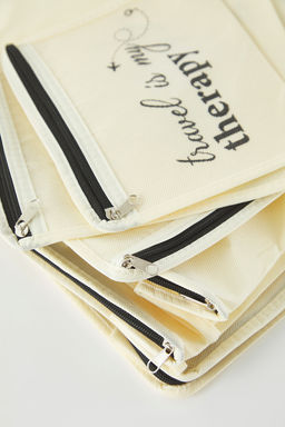 Trendyolmilla Home 6l? Slogan Bask?l? ve Fermuar Detayl? Bavul Ici Duzenleyici Seti TPHSS25BID00003  фото 3