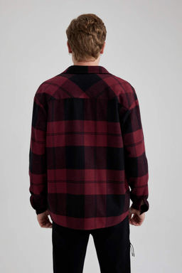 Рубашка Relax Fit в клетку с длинным рукавом Lumberjack - Defacto фото 7