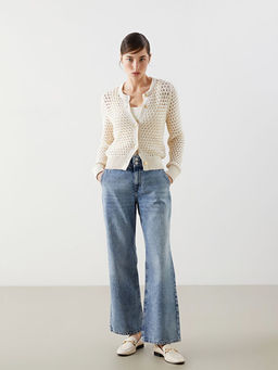 Wideleg Kad?n Jean Pantolon