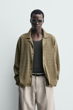 CAMISA ESTRUCTURA EFECTO ARRUGADO / Beige - Zara фото 2