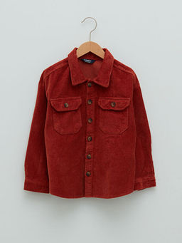 Basic Uzun Kollu Kadife Erkek ?ocuk G?mlek