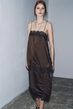 ZW COLLECTION SATIN LACE TOP - Zara фото 14