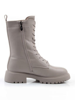 04-PAM366-3Z GRAY Ботинки зимние женские (натуральная кожа, 100% шерсть)