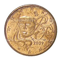 1 евроцент 2009 года Франция