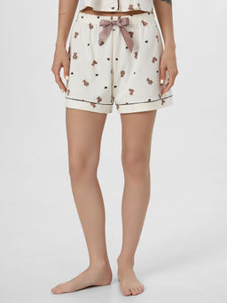 Комплект домашний женский молочный с принтом мишки - Mark formelle фото 5