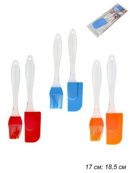 Кисточка и лопатка кулинарная силиконовая 17 см / RK-102-1 /уп 80/480/ - Галеонтрейд фото 4