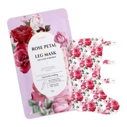 Koelf Rose Petal Satin Leg Mask, 40g - Маска-гольфы для ног с экстрактом розы