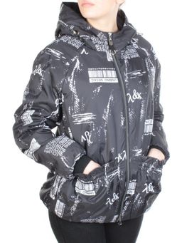 ZW-2183-1C BLACK Куртка демисезонная женская BLACK LEOPARD (100 гр.синтепона)