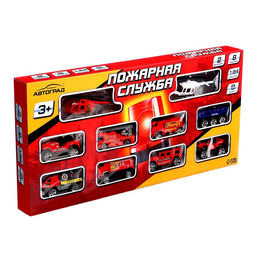 Набор металлических машинок Пожарные, 10 шт. - Автоград фото 14