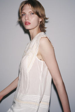 ZW COLLECTION EMBROIDERED BLOUSE - Zara фото 5
