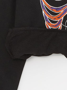 Bask?l? Uzun Kollu Erkek ?ocuk Hoodie - Waikiki фото 2