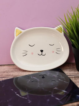 Тарелка керамическая Cat plate, 19,5х15 см