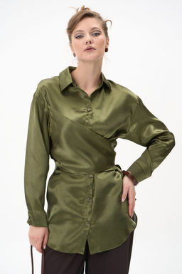 Рубашка Ямина (оливковый/уценка)