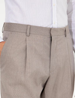 Бежевые брюки из ткани - Cacharel фото 5