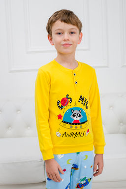 Пижама детская из интерлока Улыбка енот в нло - Амадэль фото 16