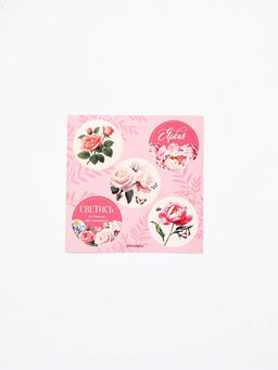 Цена за 2 шт. Набор, блок бумаги 30 л, ручка синяя паста 1.0 мм и 5 шт наклеек "С 8 Марта"