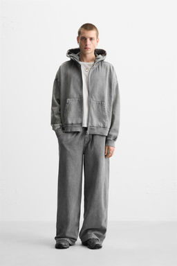 WASHED WIDE-LEG JOGGERS
