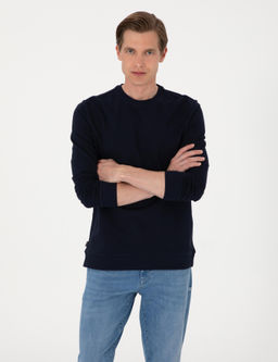 Lacivert 2 _plik Regular Fit Bisiklet Yaka Basic Sweatshirt - Pierre cardin фото 3
