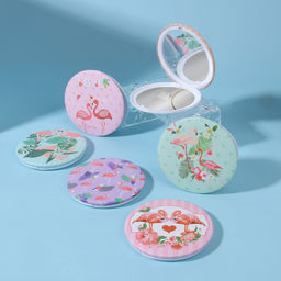 Зеркало складное «Flamingo Love», d=7.5 см, рисунок МИКС
