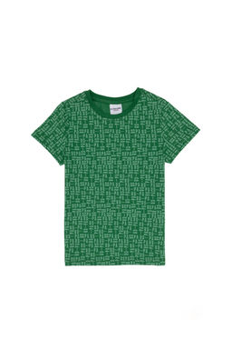 Erkek _ocuk Ye_il Bisiklet Yaka Ti__rt Sepette S_rpriz _ndirim