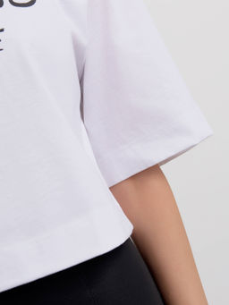 CONTE LD 2715 Укороченная футболка из хлопка с рисунком white-meaning - Conte elegant фото 5