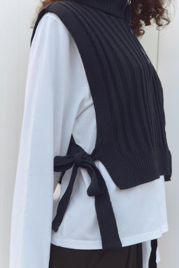 ZIP-UP GILET T-SHIRT - Zara фото 4