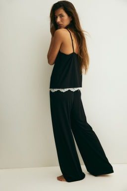 Pijama de canal? con ribetes de encaje - H&m фото 5