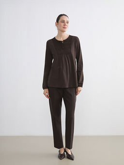 Ba?lamal? Yaka Nak??l? Bluz