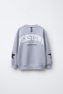 SWEATSHIRT WITH NUMBER AND SLOGAN PRINT - Zara фото 2