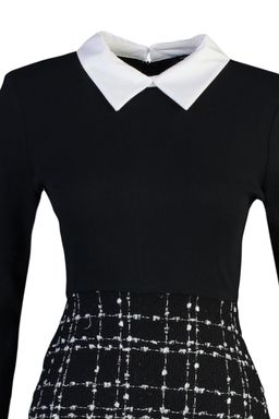 Siyah Tuvit Dokuma Elbise TWOAW21EL0454