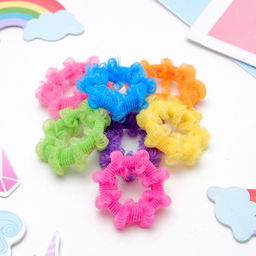 Цена за 2 шт. Резинки для волос Махрушка, набор 100 шт., 2 см, мини цветные - Выбражулька фото 2