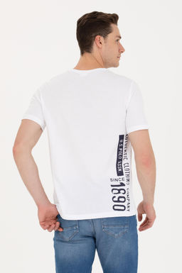 Erkek Beyaz Bisiklet Yaka Ti__rt