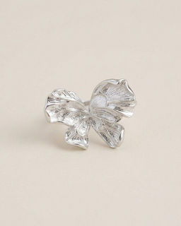 Кольцо с белым серебрением