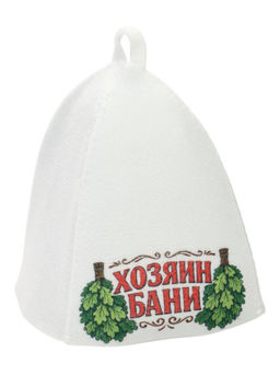 Шапка для бани с принтом "Хозяин бани"
