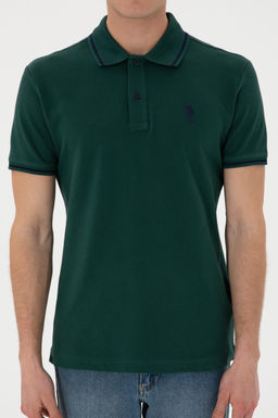 Erkek Slim Fit Polo Yaka Koyu Ye_il Basic Ti__rt Sepette S_rpriz _ndirim - U.s. polo assn фото 7