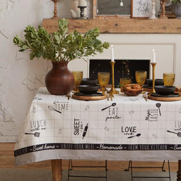 Скатерть Этель Homemade 149х110см, 100% хлопок, саржа 190 г/м2  фото 3